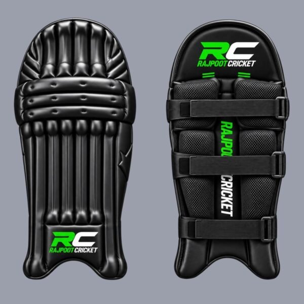 Black & Green Cricket Pads – RC Sports Premium Quality | Hard Ball Pads